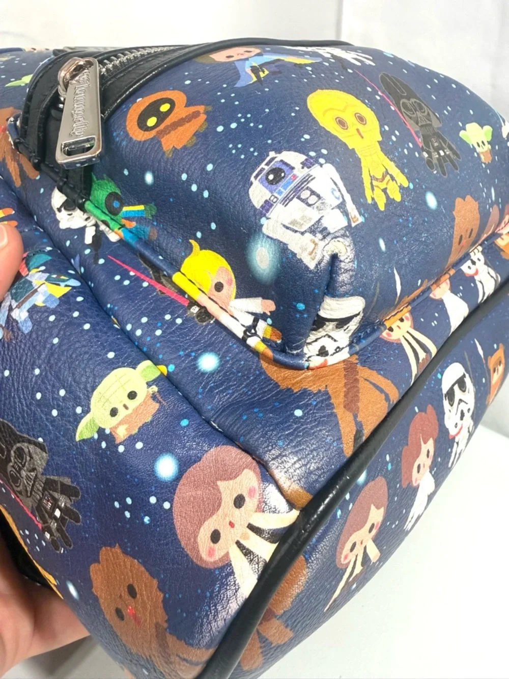 Loungefly Star Wars Mini Backpack Chibi Characters Print Disney Bag‎